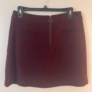 Madewell Burgundy Mini Skirt